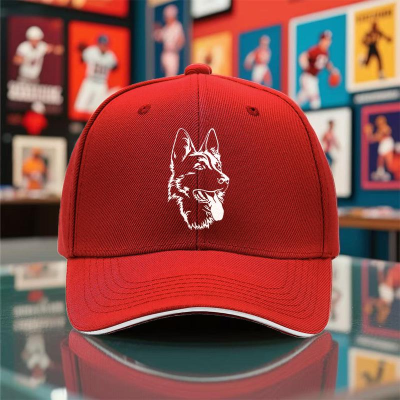 1pc of The New 2025 Summer And Autumn Unisex Lightweight Baseball Cap Featuring a German Shepherd Print