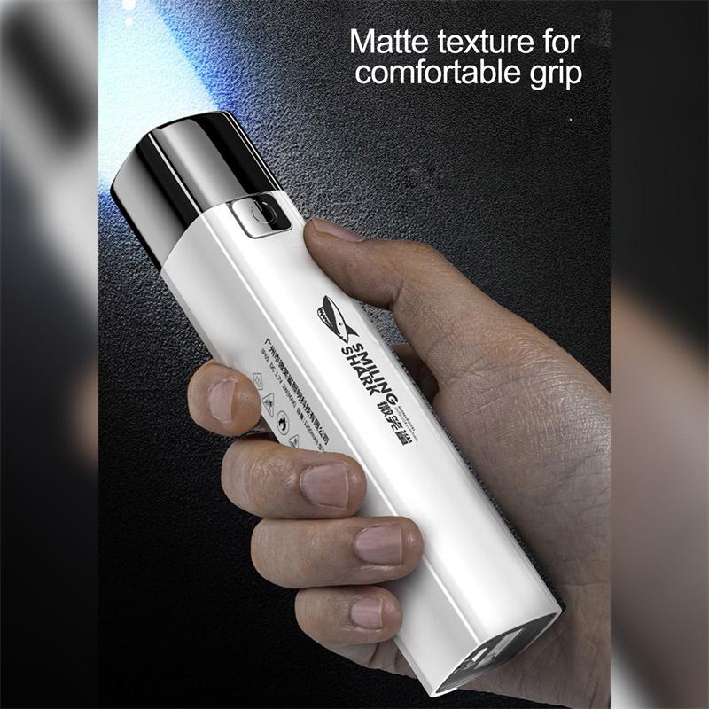 Portable Usb Glare Rechargeable Flashlight Waterproof Power Used Torch