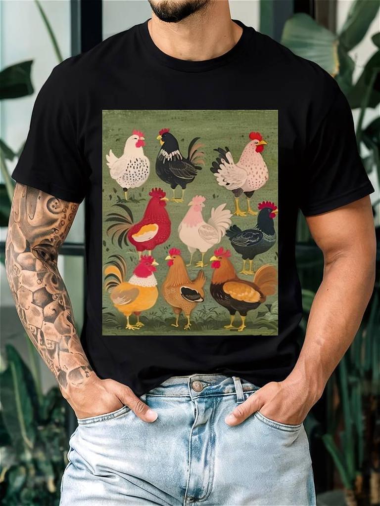 cotton Cute Chubby Dressed Cat Print Unisex T Shirt Funny Fat Kitten Graphic Crew Neck Casual Short Sleeve Animal Lover Street