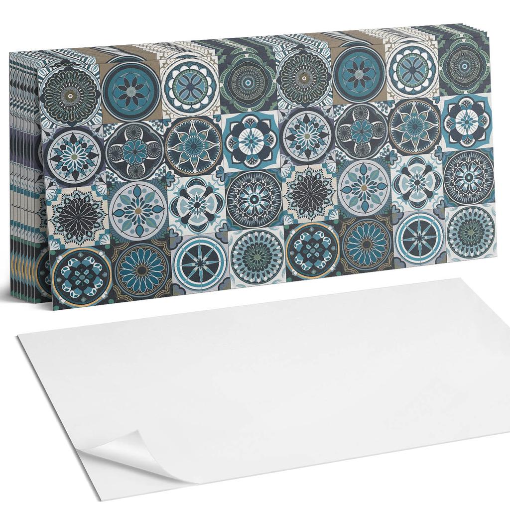 Estetyczne Kafelki Ścienne Winylowe Z Nadrukiem Wzory Mozaikowe W Kratkę 10X40X20 Cm