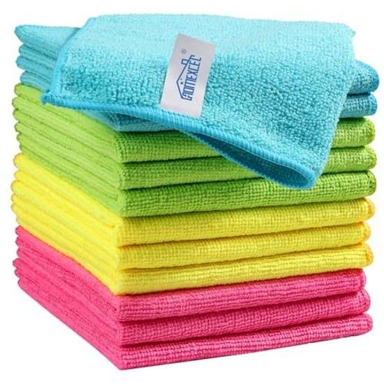 HOMEXCEL microfiber cloth towel 12 pieces (kitchen wash car table wiping) cleaning approximately cm (multicolor)