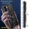 AMORUS For OnePlus 13s 5G/13T 5G Case Kickstand PC+TPU Phone Cover with Camera Lens Slider