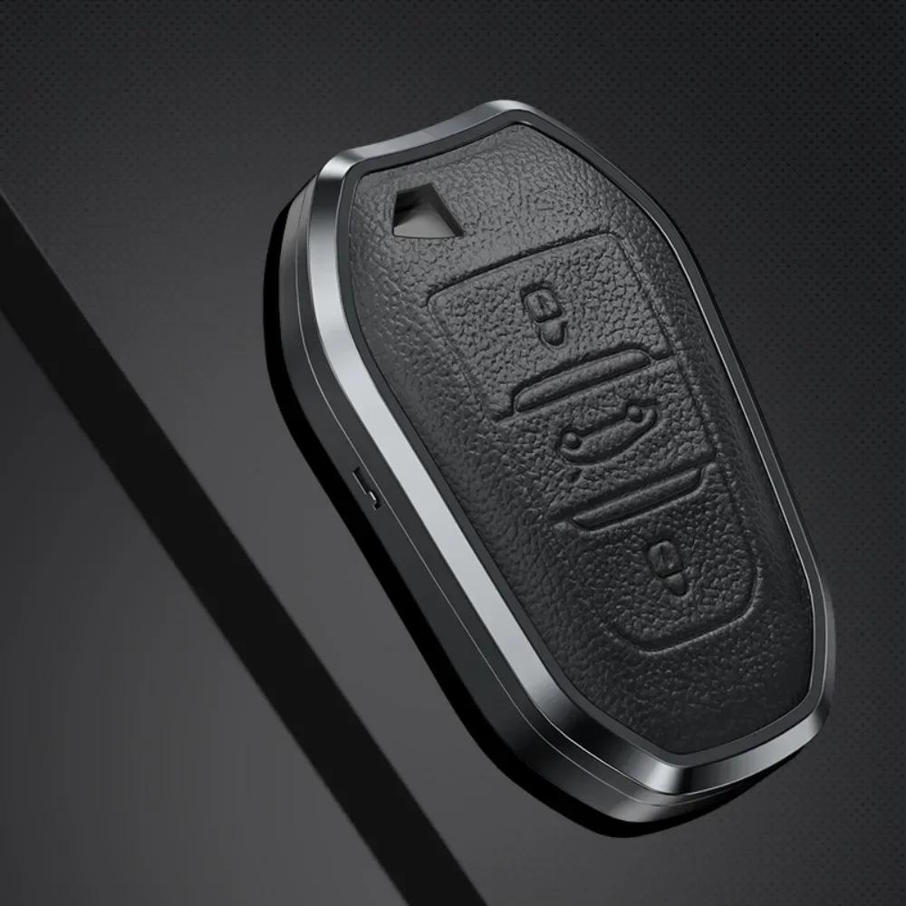 Interior Mouldings Leather Car Remote Key Case Cover Shell For Peugeot 308 408 508 2008 3008 4008 5008 Citroen C4 C4L C6 C3-XR P