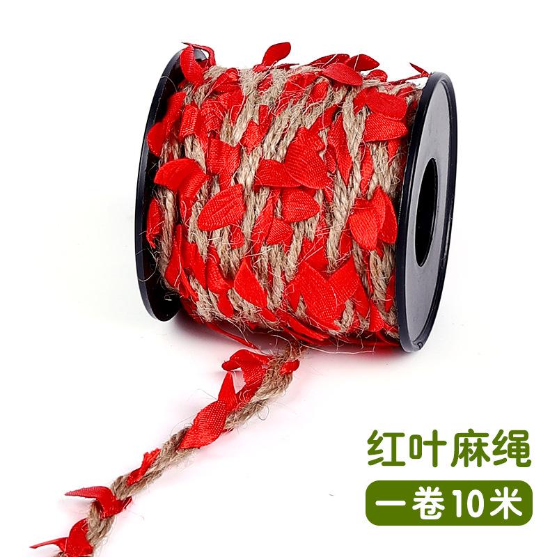 DIY Simuliertes Hanfseil Rattanblätter Kindergarten Handgefertigter Anhänger Mori Umweltdekoration Gewebtes Grünblattseil