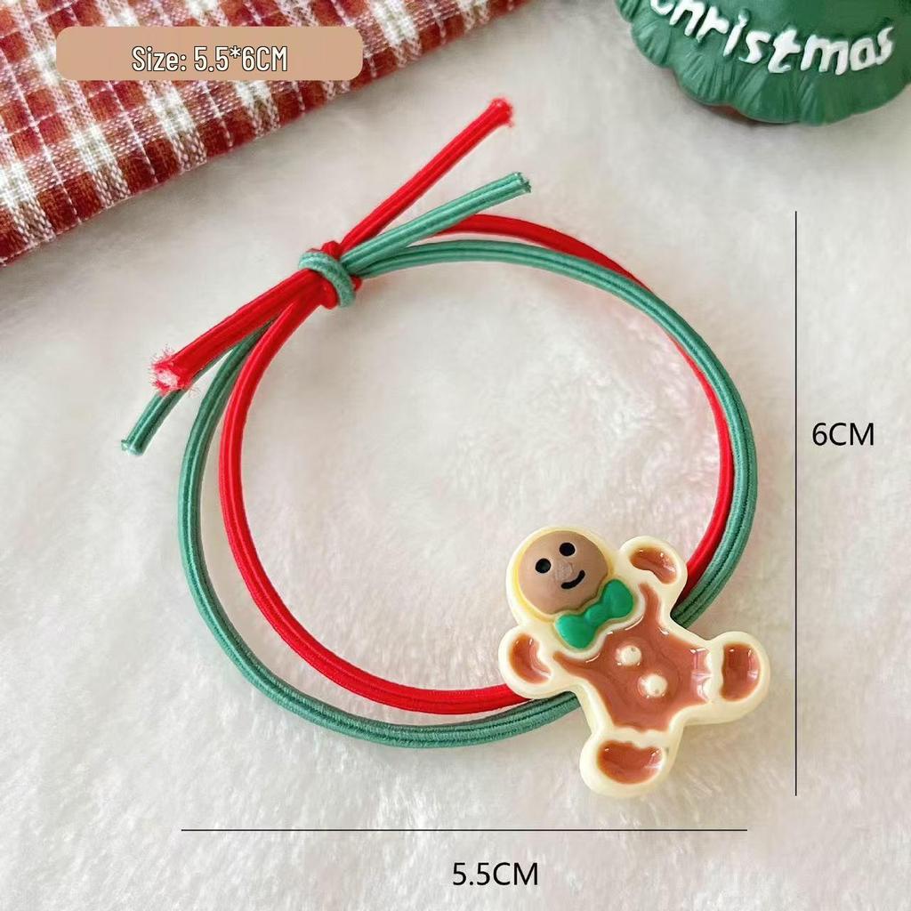 Festive Reindeer & Santa Hair Tie: Christmas Ponytail Rubber Band