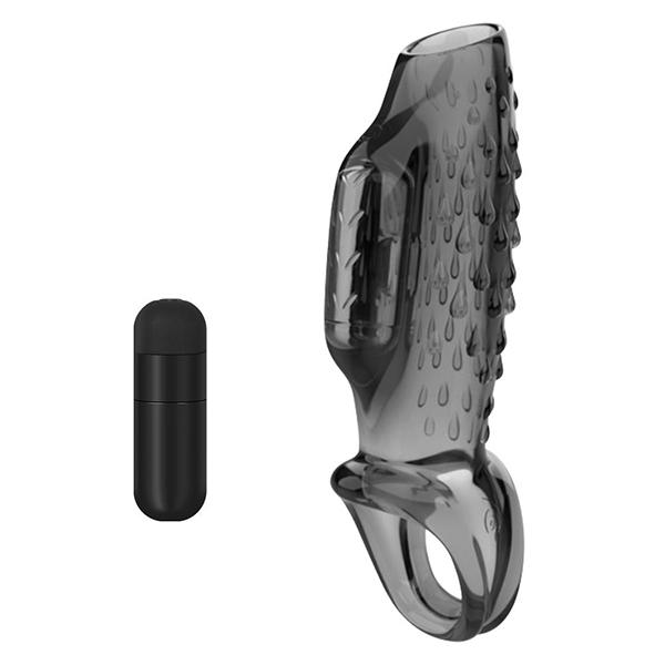 Cock Sleeve Penis Vibrerende Ring Myk TPE Enlargement Extender Mannlig Forsinkelse Ejakulasjon Kyskhet Innretning Sexleketøy For Menn Par