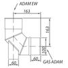 ADAM GAS / EW Elbow with support fi 100