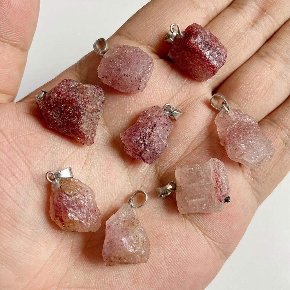 5pcs Irregular Raw Natural Stone Pendant Agates Quartz Crystal Pendant for Jewelry Making DIY Necklace Earrings Accessories