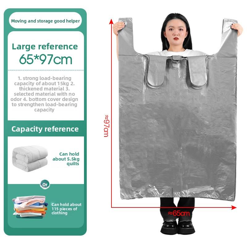 Umzugspackbeutel, Sortierbeutel mit großem Fassungsvermögen, Einweg-Baumwollquilts, Aufbewahrungsbeutel für Kleidung, Umzugsplastiktüten