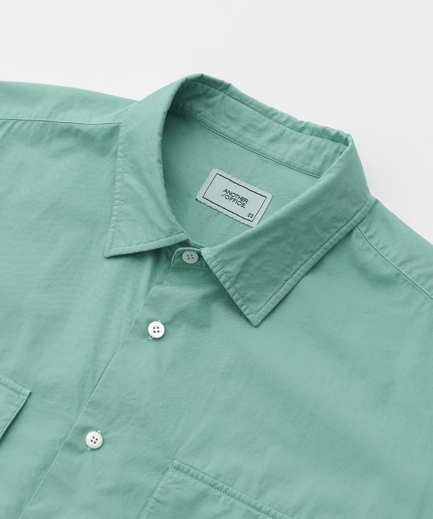 ANOTHER OFFICE Volume Garment Shirt (Jade-Green)