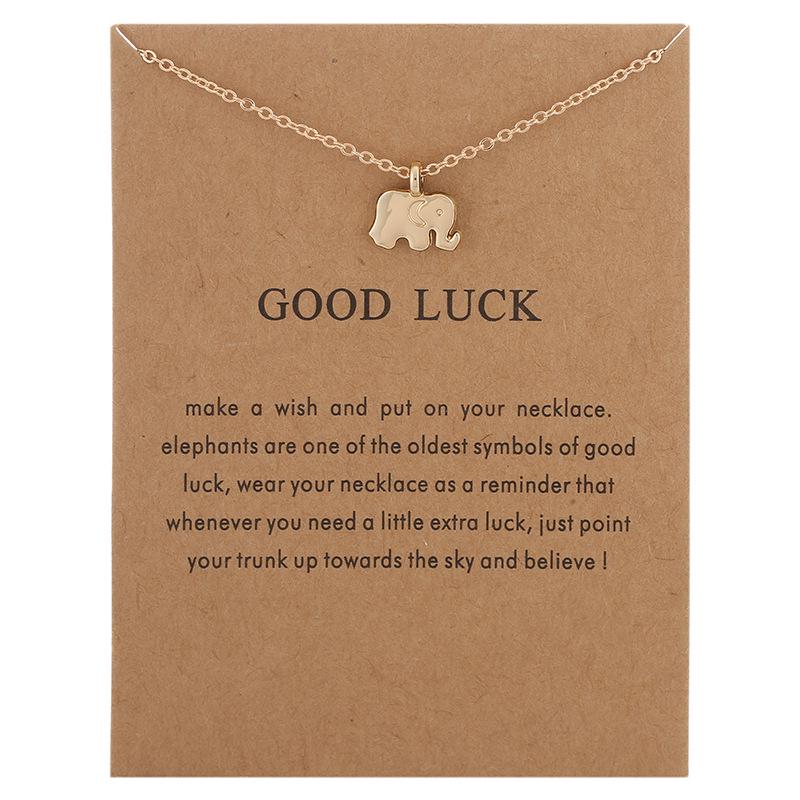 

Cartoon Elephant Good Luck Necklace - Cute Alloy Jewelry