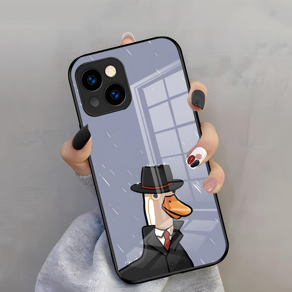 Cartoon Duck Goose Phone Case For IPhone 18 Pro Max 17 Pro 16 15 14 Plus 12 13 11 Shockproof Glass Cover