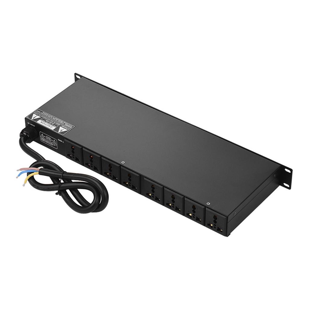 DB2 02 10 Outlet Rack Mount Power Sequence Controller Conditioner Surge Protector Power Supply Regulator with LED