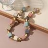 European & American Artistic Resin Beaded Geometric Clavicle Necklace