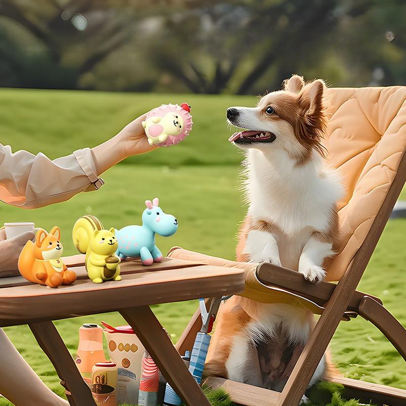 Cute Fruit Shaped Latex Squeaky Dog Toys Natural Soft Teething Chew Toy for Puppies Small Medium Dogs Relieve Boredom