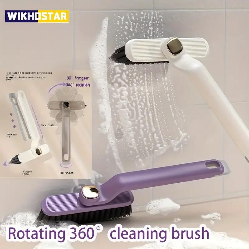 Multipurpose Bathroom Tile Floor Gap Cleaning Brush Rotating Crevice Brushes with Dead End Strong Bristles Cleaning Supplies