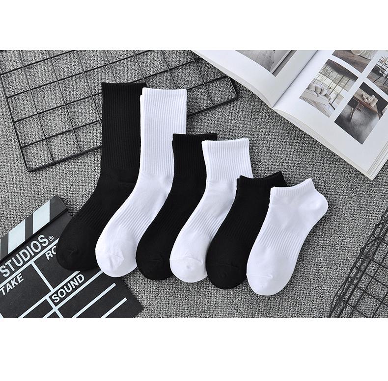 

Unisex All-Season Solid Color Socks: Versatile Short & Mid-Calf Lengths Short чорний
