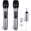 LEKATO Dobíjecí bezdrátový dynamický mikrofon, UHF ruční mikrofon s mini přijímačem, Ideální pro schůzky, karaoke a domácí večírky [Sada