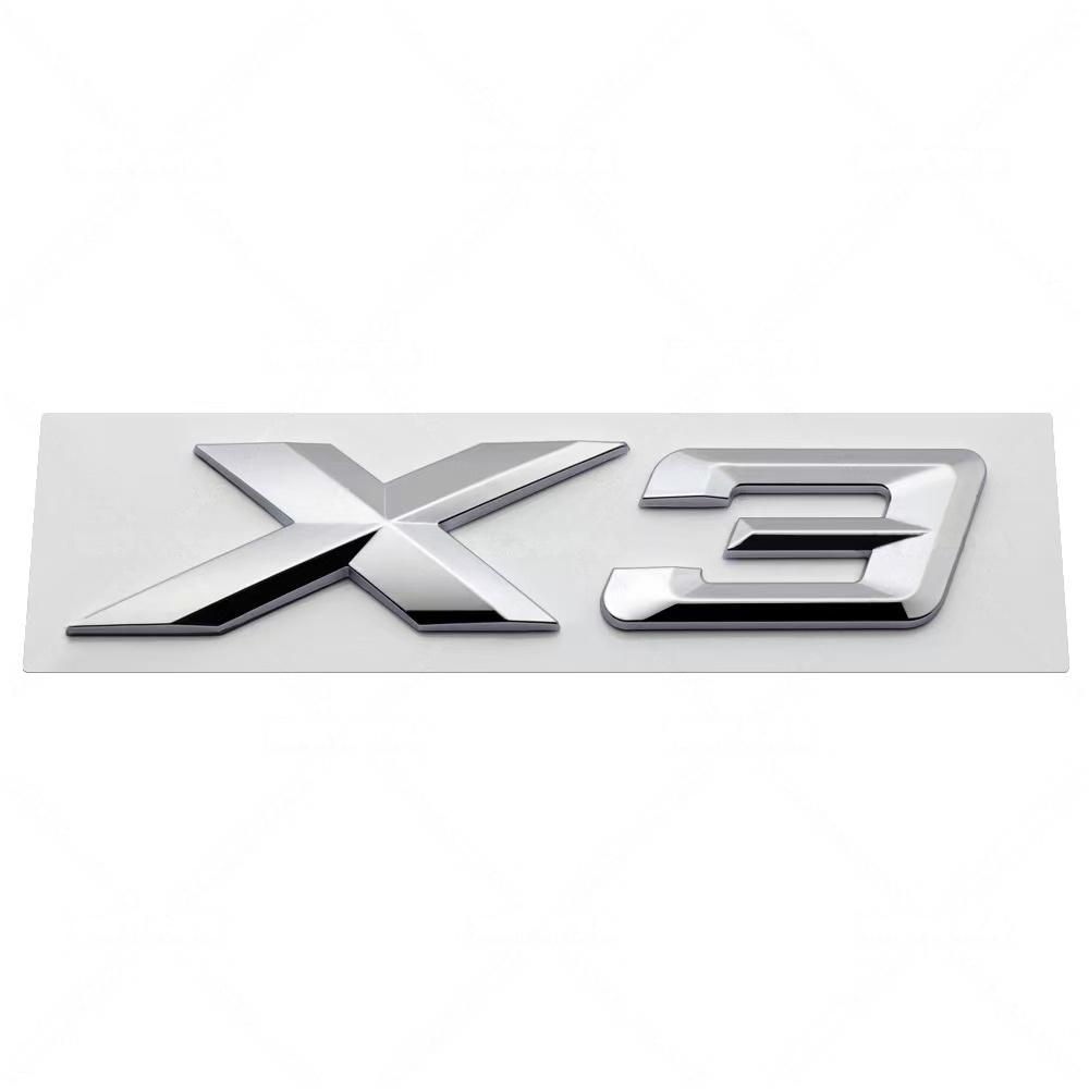 3D ABS GT X1~X7 Letter Badge Sticker Rear Trunk emblem Decal High-Quality Automotive Exterior Accessories
