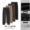 Men's Micro-Tapered Wool Suit Pants: Elastic Waist, Straight Leg, Wrinkle-Resistant, Slimming, Warm, Casual Trousers for Autumn & Winter.