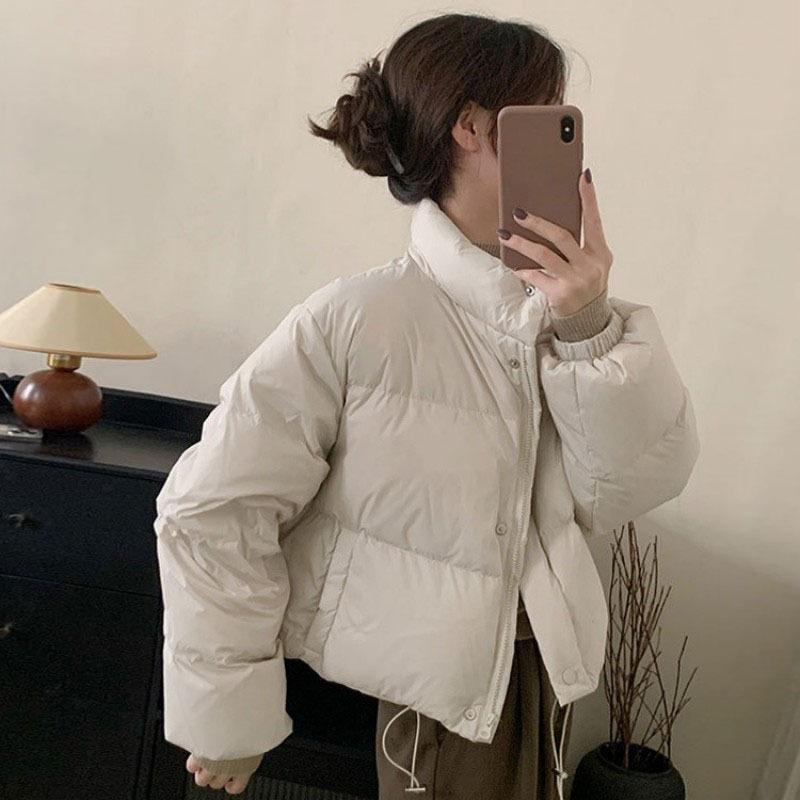 Sweet short down jacket female east new stand-up collar small white duck down jacket bread jacket