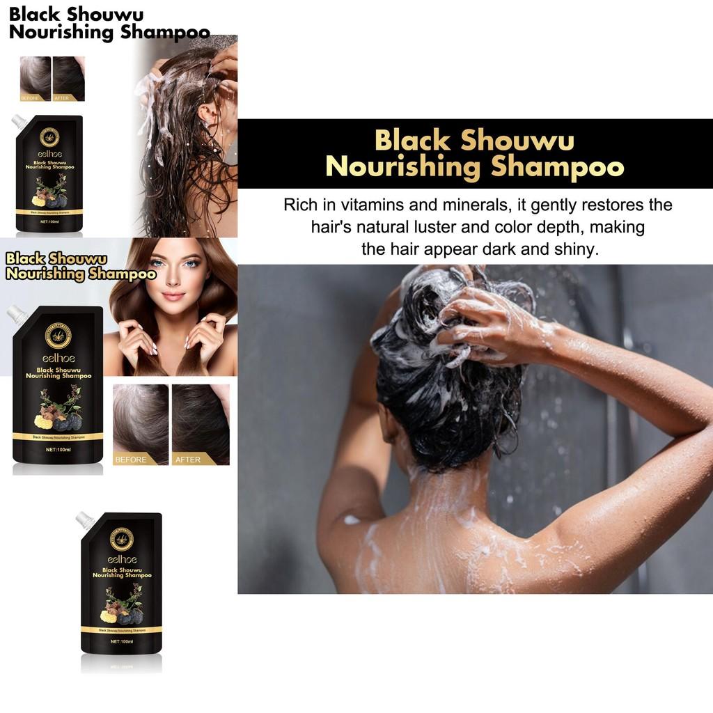 Eelhoe Black Lingzhi He Shou Wu Shampoo For Natural Black And Thick Hair Nourishing Scalp And Smooth Hair Care