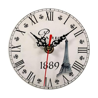 Kreative antike Wanduhr Vintage-Stil aus Holz Runde Uhren Home Office Dekoration (# 6)