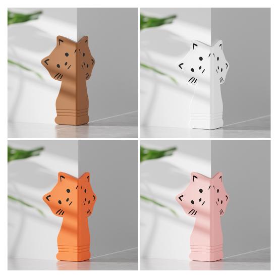 Cat Silicone Anti-Collision Pad Self-Adhesive Baby-proof Safety Corner Protector Thickened Home Living Room Wall Corner Protection Bumper Guard