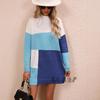 Fall Winter New Arrivals Patchwork Imported Dress Long Sleeve Knit Sweater Women