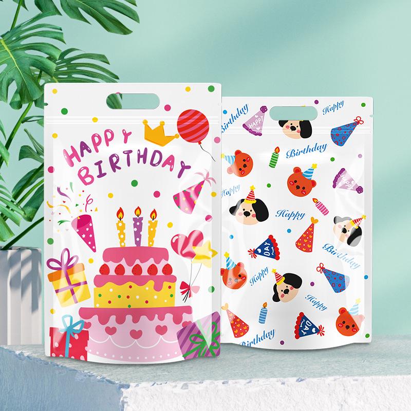 Festive Happy Birthday Party Gift Bags: Snack, Cookie, Candy Bags