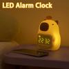 Capybara LED Alarm Clock Kids Bedside Sleep Temperature Display Digital Clock USB Rechargeable Night Light Table Clock Decor