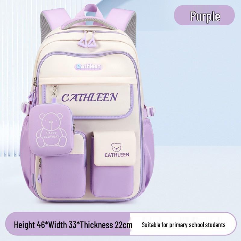 Lightweight Girls' Backpack: Cute Cross-border Design for Grades 3-6, Ideal for School and Outdoor Use