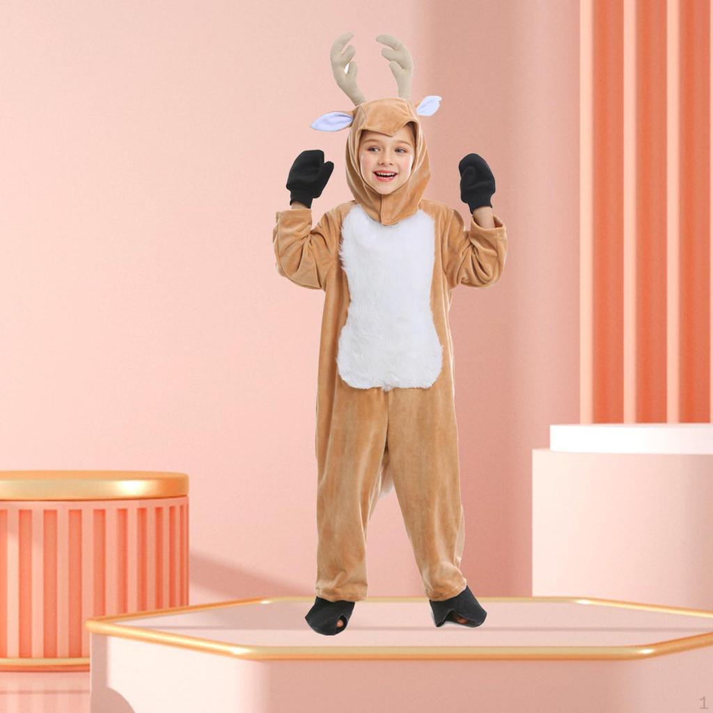 Christmas Costume Reindeer Jumpsuit Adults Children Elk Outfits for Festival