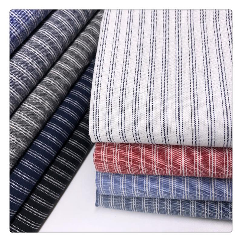 2024 Forró Eladású Tiszta Pamut Fonalfestett Csíkos Szövet Inghez