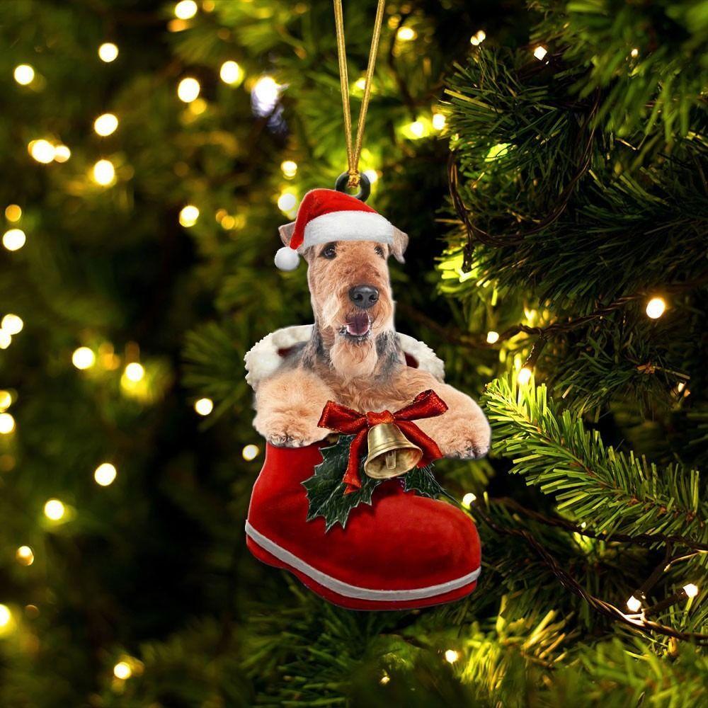 2D Christmas Tree Ornaments Cartoon Cartoon Dog Car Pendant Puppy Acrylic Pendant  Window
