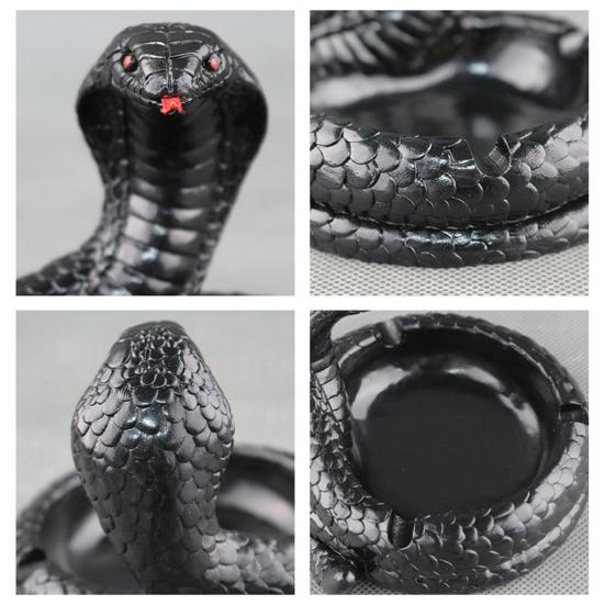 Snake Ashtray Resin End Table Ashtray Artistic Coiling Snake Ashtray Reptile Lover Gift for Year of The Snake Home Office Decor