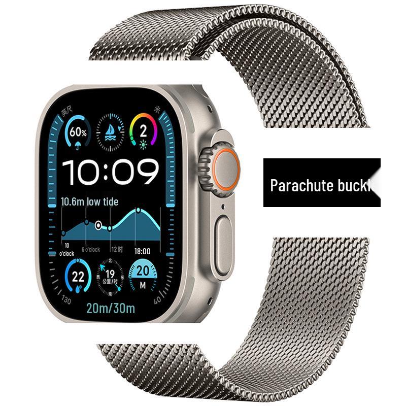 Original Milanese Steel Strap for Apple Watch Ultra2, iWatch10