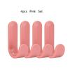 4PCS Towel Hook Plastic Door Hanger Self Adhesive Wall Hanger Hat Racks Key Hanger Wall Organizer Home Decor Key Holder