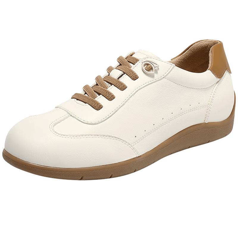 Damen Retro Cowhide Freizeit-Sneaker