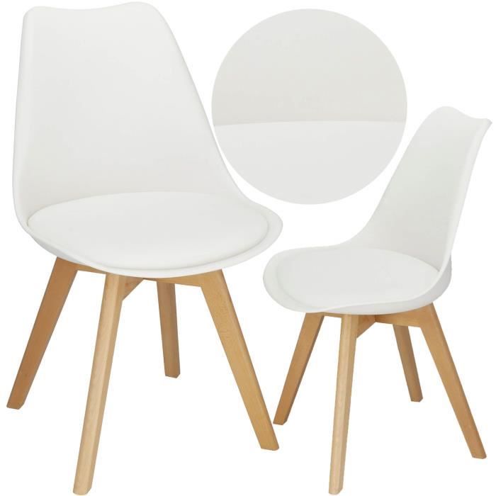 Chaise - SPRINGOS - Modèle Springos® - Blanc - Capacité de charge 125 kg - Hauteur 82 cm