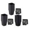 5.5cm/7cm/10cm Starter Pots For Planting 50PCS Reusable Black Square Seedling Pots Nursery Pot With Drainage Holes Gardening Kit