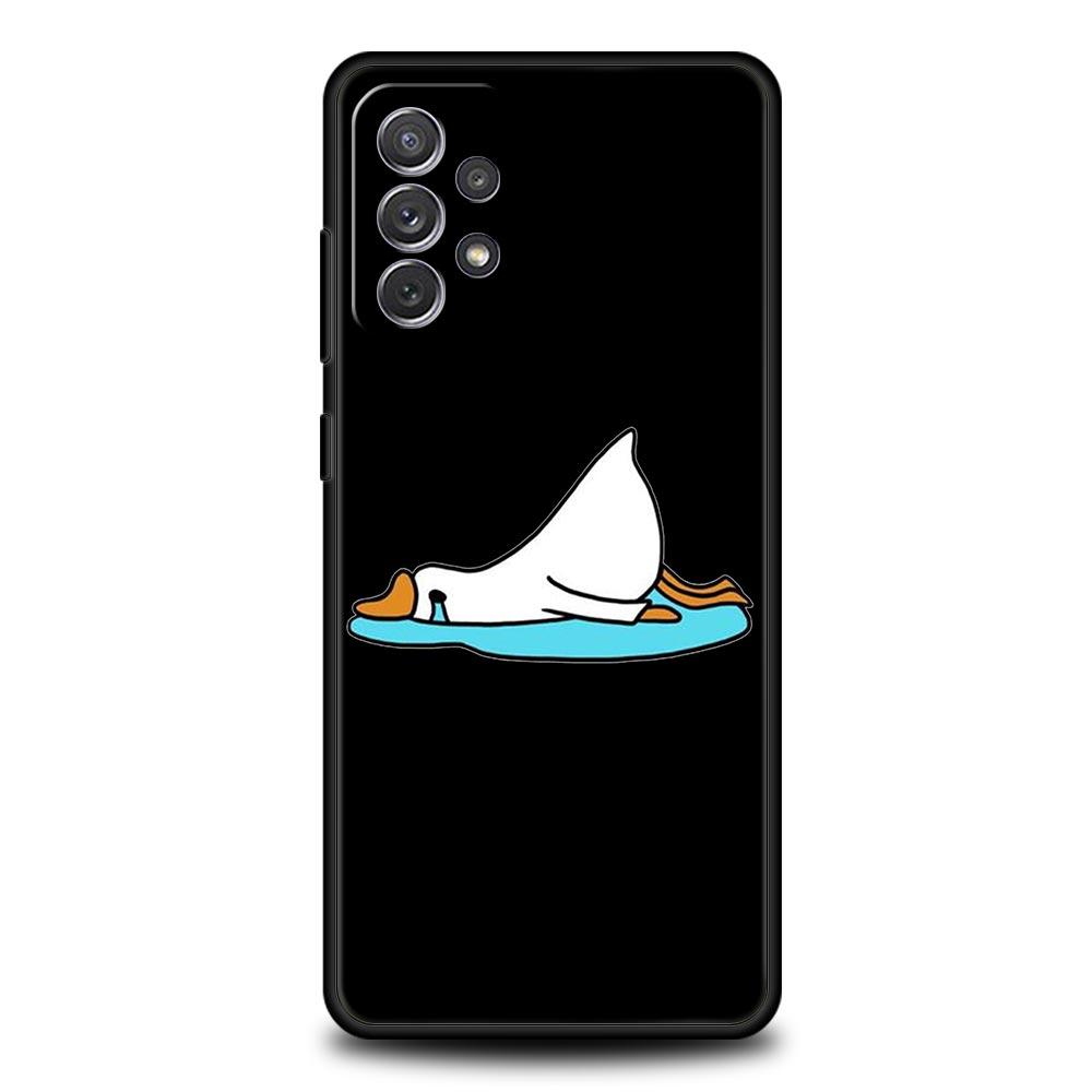 Cartoon Duck Phone Case For Samsung Galaxy A17 A07 A55 A35 A25 A15 A05 A33 5G A31 A23 A21s A13 A41 A73 A53 A51 A71 A03 S10 Cover