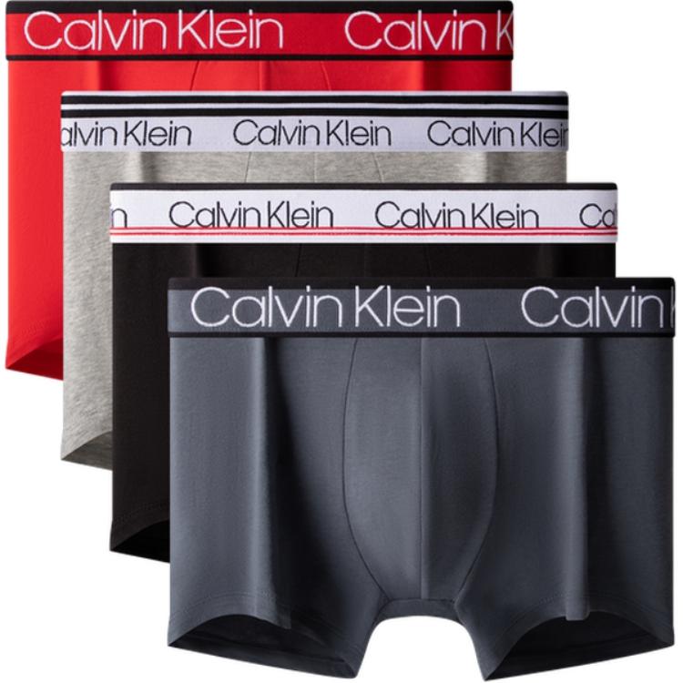 

Calvin Klein Трусы с жаккардовым поясом, простые и удобные, 4 шт., мужское нижнее белье NP2427O-FIR L