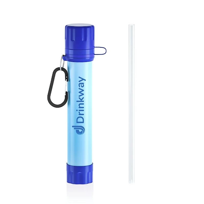 

Outdoor Water Filter Personal Water Filtration Straw Emergency Survival Gear Water Purifier For Camping Hiking ClimbingAdventure синий
