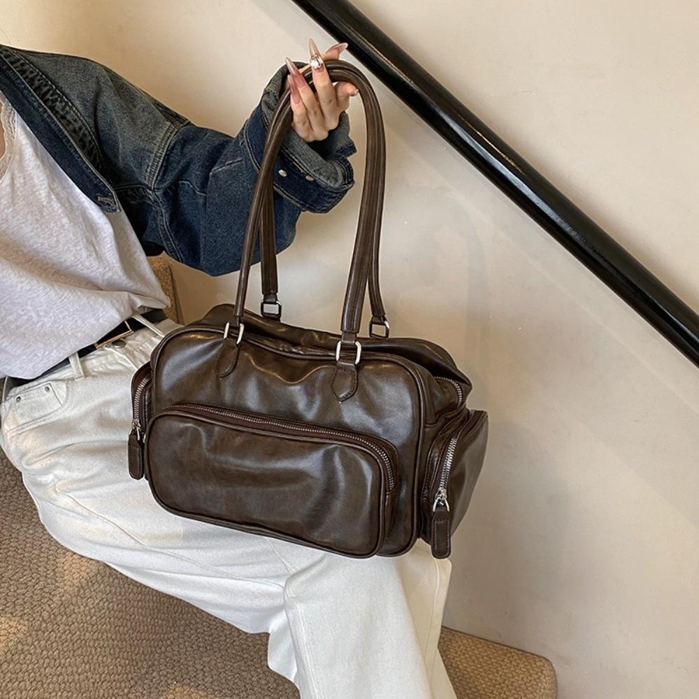 Tote Storage PU Handbag Shoulder Pouch Messenger Bag Fashion PU Leather Shoulder Bag Women