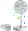 1800mAh USB Foldable Fan with 4 Speeds and Timing Portable Fan Super Quiet Adjustable Height and Head, Great for Office Home