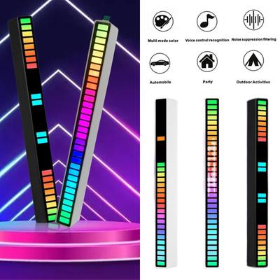 Led Polar Lamp Rgb Voice Control Lamp Interior Atmosphere Lamp Music Voice Rhythm Party Lamp Control Lamp Desktop Decoratio T0c7