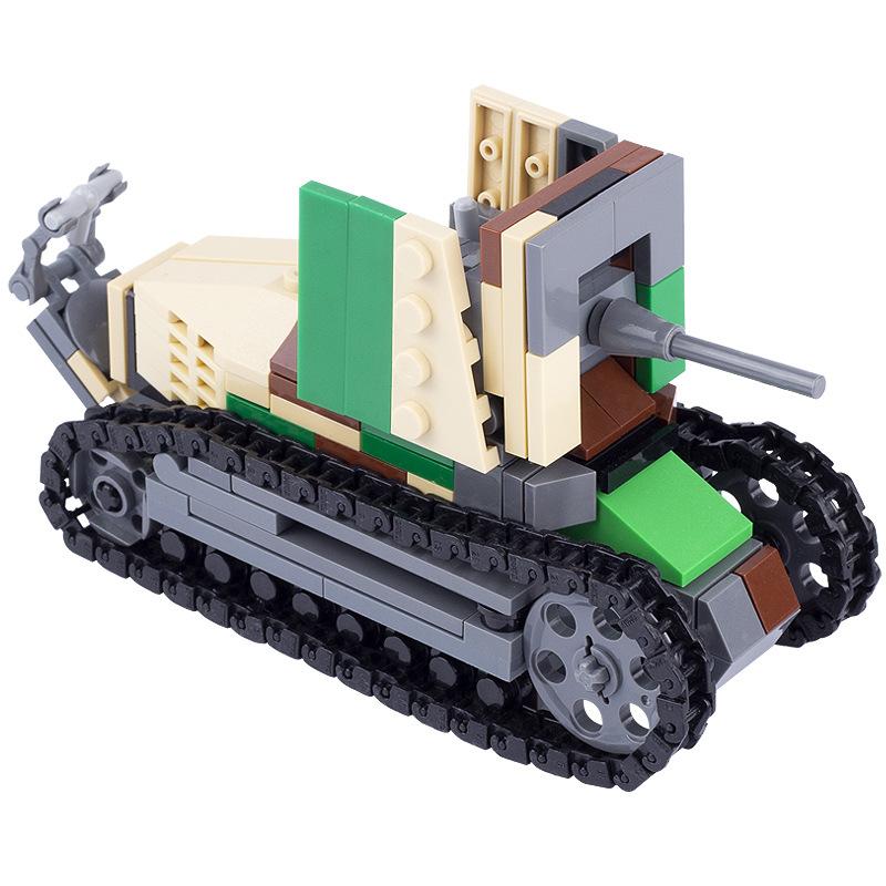 Compatible Military Tank Series Assembled Model Boys Educational Light Children'S Building Block Toy Gift