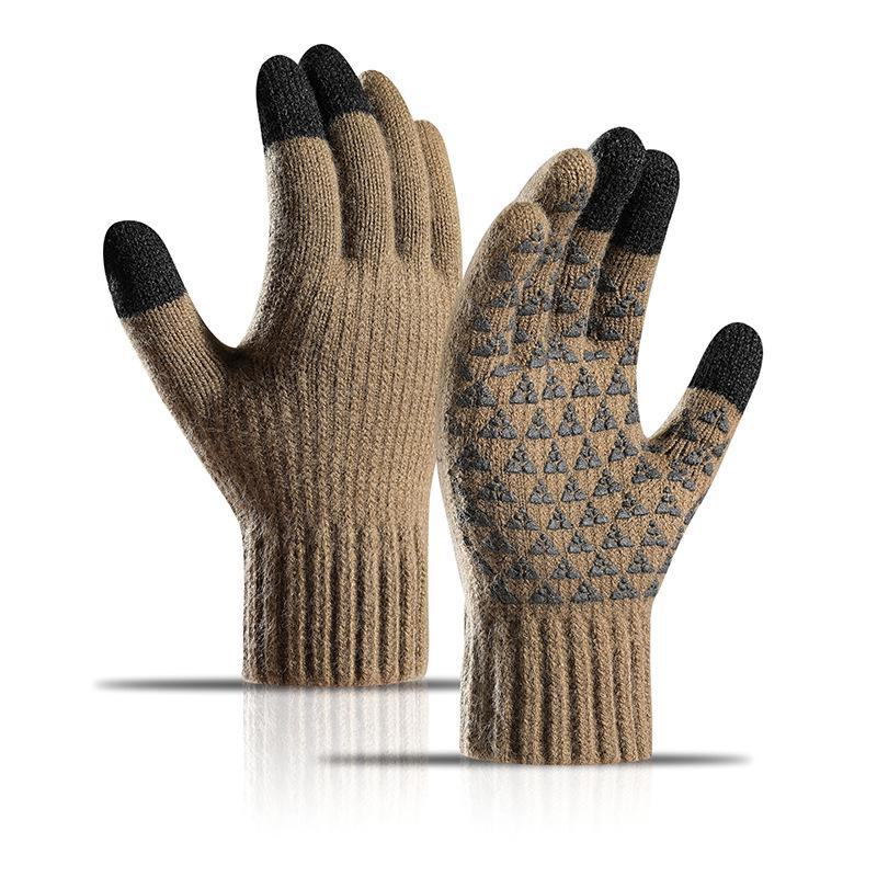 Men's Winter Alpaca Wool Touchscreen Cycling Gloves