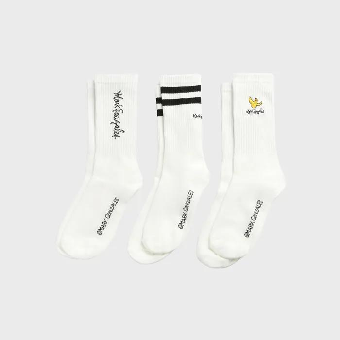MG Crew Socks 3-Pack - White